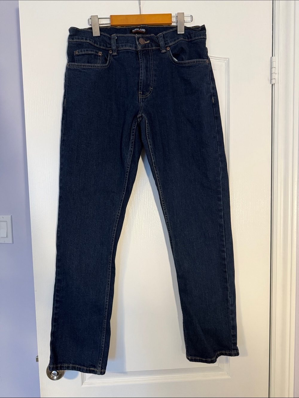 Kirkland Signature Dark Blue Straight-Leg Jeans 32*32